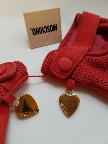 Moschino Women’s Leather Gloves Size 6 1/2 - Picture 4 of 9