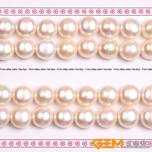 11mm Natural Button Pearl Half Drilled Beads For Earring Making 16 Pairs DIY AU - Bild 59 von 80