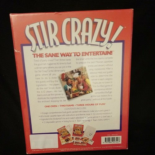 STIR CRAZY - THE SANE WAY TO ENTERTAIN - DINNER PARTY MEXICAN COOKING GAME - NEW - Picture 3 of 3