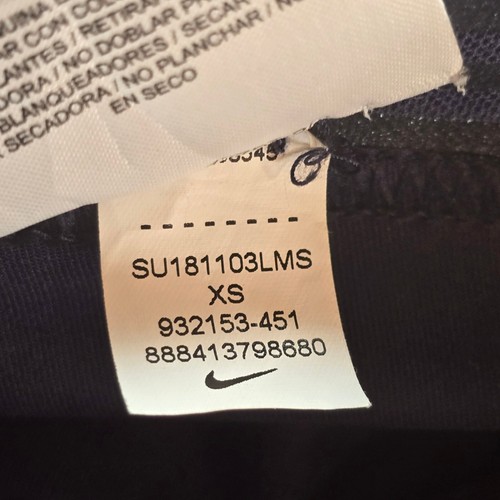 Nike Pro Legging Deluxe Training Tight 932153 Womens Extra Small Blue Mesh Short - Picture 9 of 11