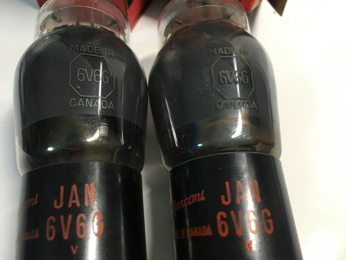 RARE NOS/NIB PAIR 6V6 MARCONI - 6V6G JAN - 1940's STRONG