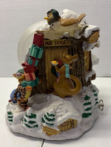 Disney Winnie the Pooh Musical Snow Globe I Will Be Home For Christmas TESTED!! - Picture 2 of 5