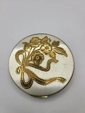 VTG Compact Mirror by Zell Fifth Avenue - 1950s Vintage Pocket Powder Mirror