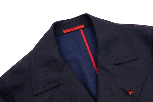 $6200 ISAIA NAPOLI Sartorial Peacoat Coat Blue Navy Cashmere Blend - Picture 4 of 7