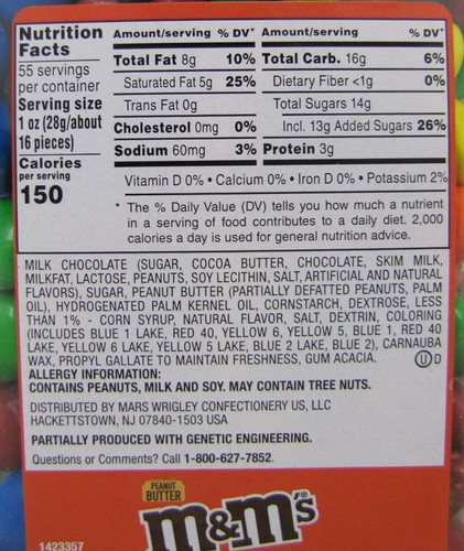 M&Ms Peanut Butter Candy 55 oz Jar M&M's M & M Chocolate Candies Tub Bulk 3.43LB - Picture 6 of 6