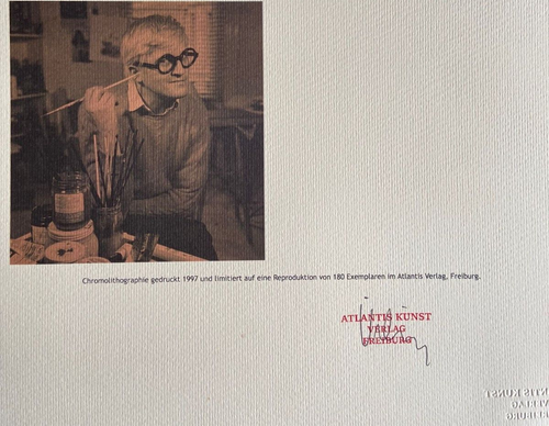 David Hockney Lithographie COA Originale Signée 180 Ex Numérotée Limitée - Zdjęcie 11 z 12