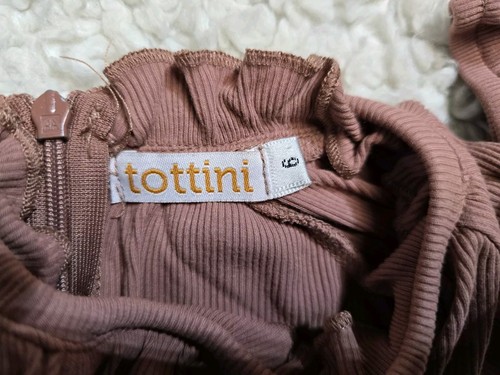 Tottini Girls Maxi Dres 6 Ribbed Brown Rayon  - Picture 3 of 4