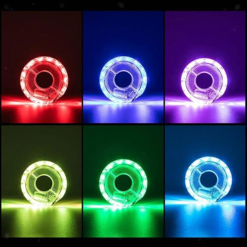 Luz de radios para cubo de bicicleta lámpara de rueda luces nocturnas recargables para ciclismo - Imagen 4 de 7