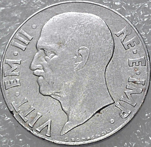 ITALY. 20 CENTESIMI, XIX 1941 R. VITTORIO EMANULE III. MAGNETIC. - Picture 2 of 2