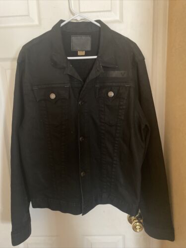 Men’s True Religion Trucker Jacket” Black Denim J