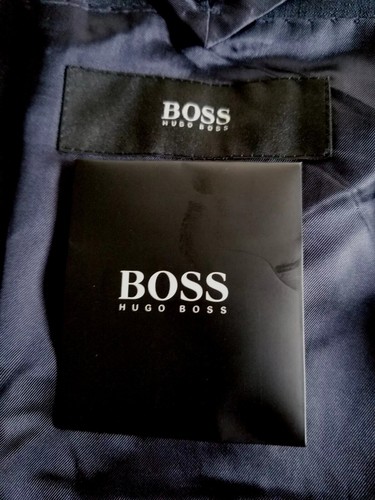 Hugo Boss 40R Slim Fit Featherweight Wool Slub Jacket Blazer Sport Coat Navy - Picture 6 of 10