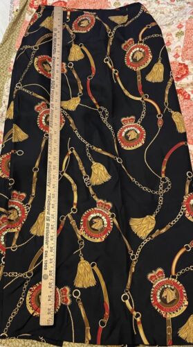 Vintage Silk Club Collection Size 6 Silk Horse Print Equestrian Skirt - Picture 2 of 7