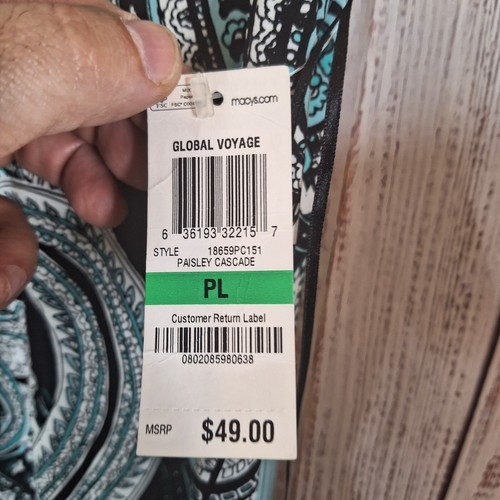 Style & Company Sleevless Shirt Womens PL Paisley Print NWT - 第 2/8 張圖片