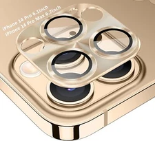 For iPhone 14 Pro Max Alloy Metal Tempered Glass Full Camera Lens Protector