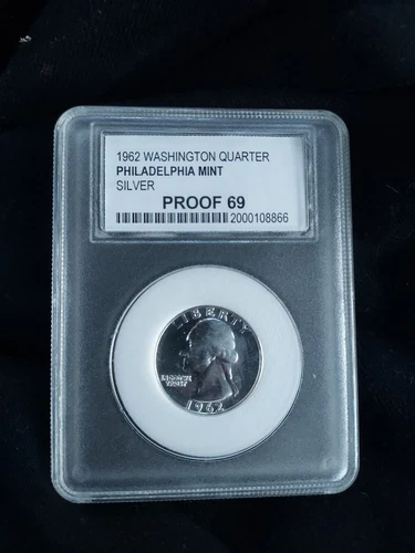 1962 NGC PF68 90% SILVER PROOF WASHINGTON QUARTER GREAT EYE APPEAL 25c WHITE LB