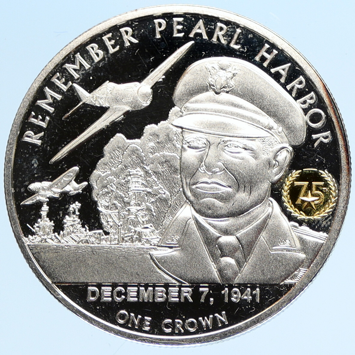 2016 TRISTAN da CUNHA Elizabeth II REMEMBER PEARL HARBOR Proof