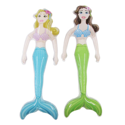 2pc Inflatable Mermaid Set Swim Pool Water Float Blow Up Toy Party Decor Floatie 2pc Inflatable Mermaid Set Swim Pool Water Float Blow Up Toy Party Decor Floatie