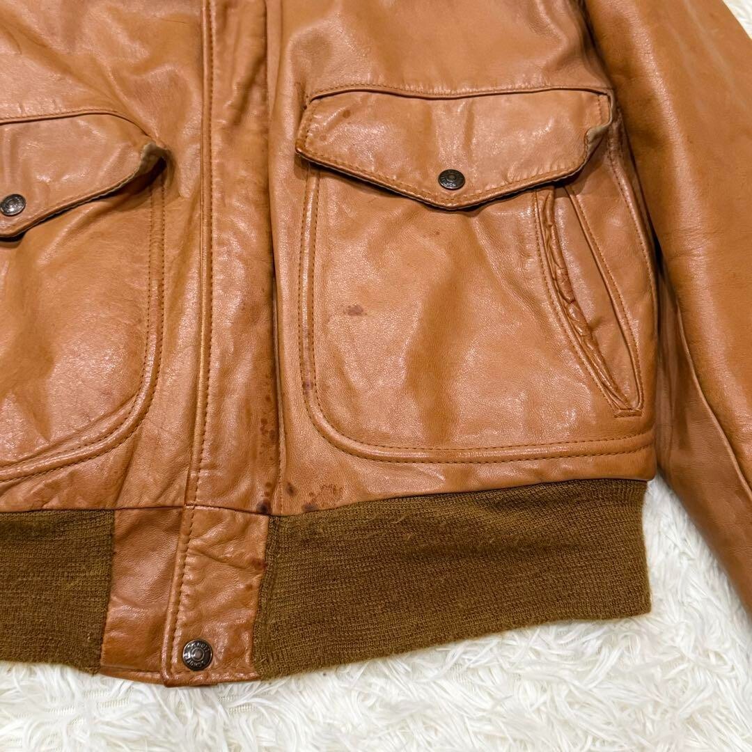 SCHOTT IS 674 MS Leather Bomber Flight Jacket Brown I-S-674