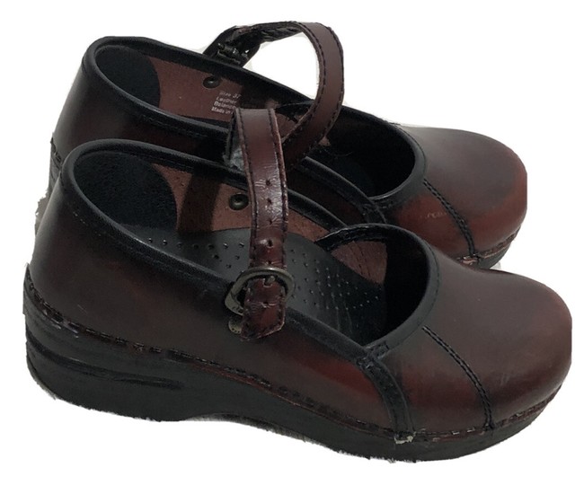 Dansko Marcelle Mary Jane Cordovan Burgundy Professional Clogs Womens Size 37 | eBay
