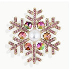 Fast Free Ship 2 Inch snowflake Brooch Pin Pink Fashion jewelry