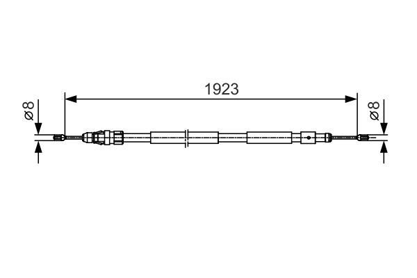 Seilzug, Feststellbremse Rechts FüR CitroËN Peugeot Bosch 1987482117-image