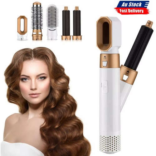 5-in-1 Hair Dryer Brush with Negative Ion Electric Hair Straightener Comb Multif