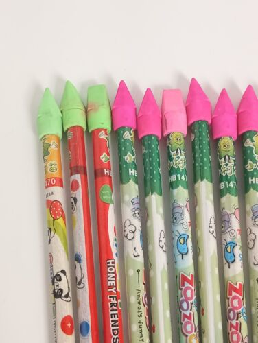 Lot of 18 Vintage Pencils ZooZoo Club Panda Alligator Eraser Stationery Office - Picture 5 of 8