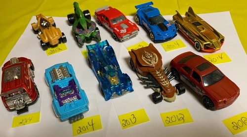 hot wheels collectable  cars dated 2012-2014
