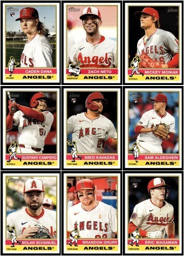 2025 Topps Heritage Team Set Base Los Angeles Angels No SP's