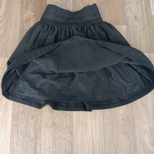 Rose Blue Vtg Girls Size 6 Black Pleated Mini Skirt High Waist A-Line Youth - Picture 5 of 8