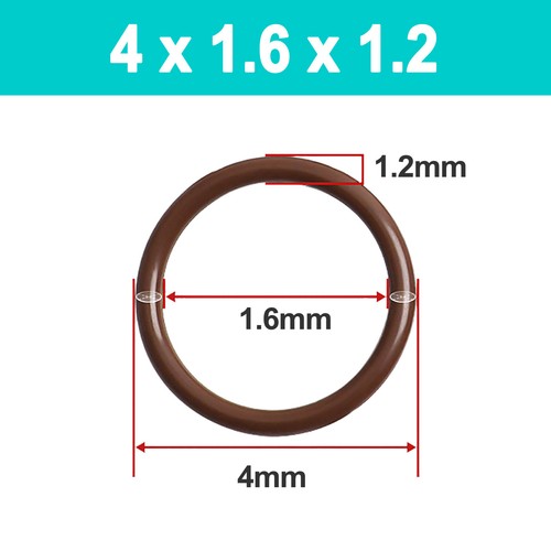 Brown FKM O-Ring 1.2mm Cord Dia, 3.5mm - 51mm OD, High Temp Oil Resistant Seal - Picture 26 of 41