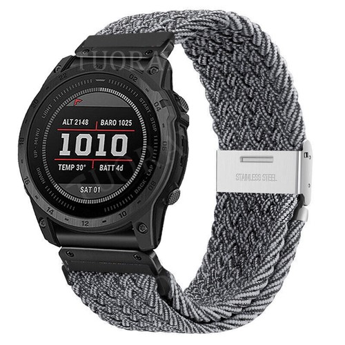 For Garmin Fenix 5 5X Plus 6 6X 7 7X Pro QuickFit Braided Nylon Watch Band Strap - Picture 5 of 55