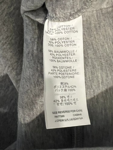 NWT J.CREW Heritage MEDIUM Gray Sweatshirt Zip Scuba NEW - Picture 6 of 6