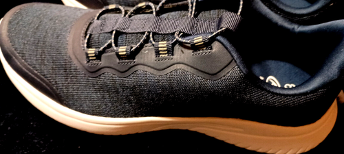 NEW Men's no tie laces Memory Foam Easy On Shoes size 9.5 or 8.5 DARK BLUE MESH - Picture 9 of 10