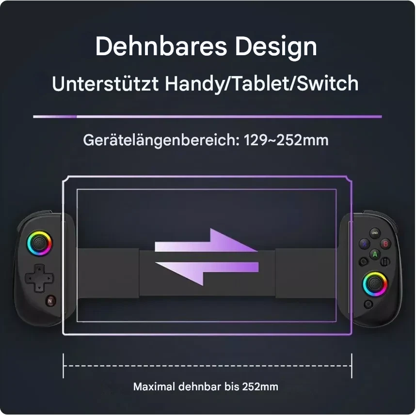 Bluetooth Controller Handy Android / iPhone / iPad/ Tablet / PS4 / PC -Schwarz - Bild 2 von 4