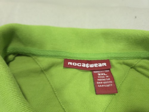 Vintage Rocawear Shirt Mens Triple Extra Large Green Polo Loose Hip Street Y2K - Picture 6 of 8