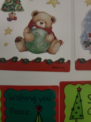 Vintage Weihnachtsbär Baum Aufkleber Sticky Doo Da American Greetings Sticker - Bild 3 von 7