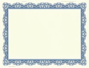 20 blank certificate paper blue border design your own green border certificate paper