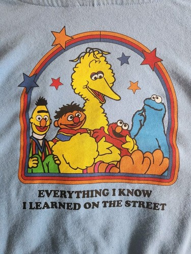 Sesame Street "Everything I Know I Learned On The Street" Hoodie Zip Up W XL - Picture 7 of 7