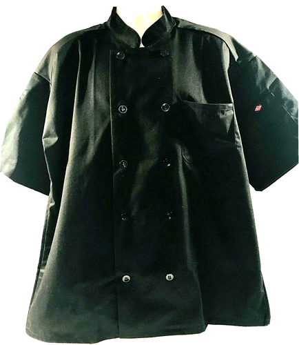 Kochjacke Ritz Kitchen Wears Herren Kurzarm Schwarz Größe XL