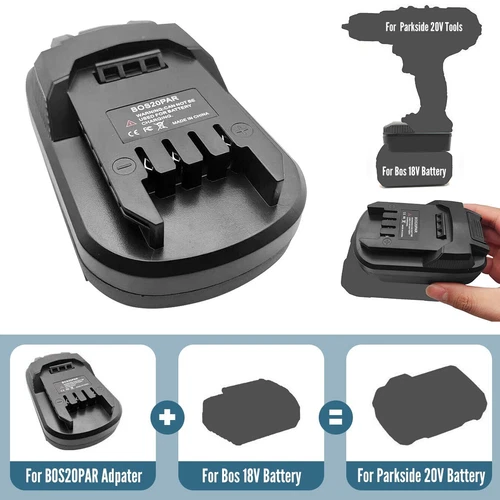 Adapter For Bosch 18V Li-ion Battery Convert to for Parkside 20V Cordless Tools