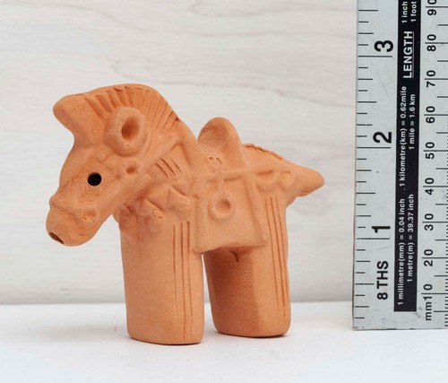 Figura de arcilla japonesa DOGU muñeca caballo pequeño Haniwa réplica recuerdos - Imagen 2 de 7