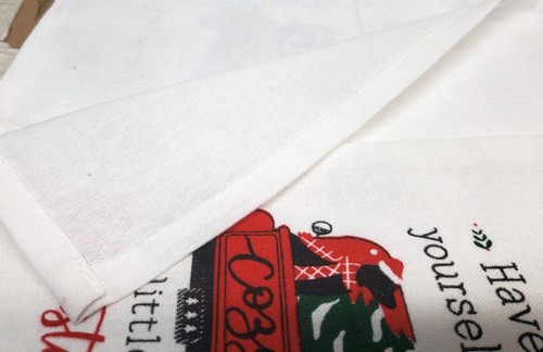 2 DIFFERENT THIN COTTON TEA KITCHEN TOWELS (15"x25") CHRISTMAS,TRUCK & BIRD,HC - Picture 7 of 12