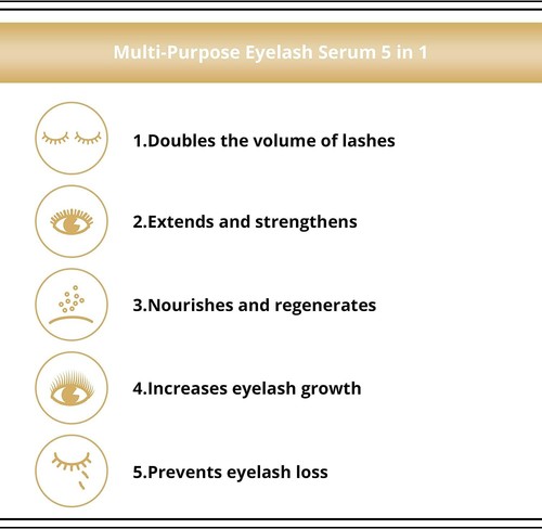2X EVELINE SOS LASH BOOSTER MULTIPURPOSE EYELASH SERUM 10ML ARGAN OIL 5 IN 1 - Picture 5 of 8