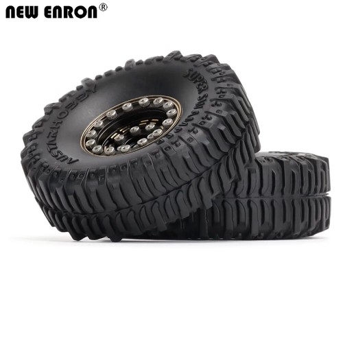 1.0 Rubber Tires Beadlock Wheel Rim for Micro Mini Crawler 1/24 Axial 1/18 TRX4M - Picture 21 of 28