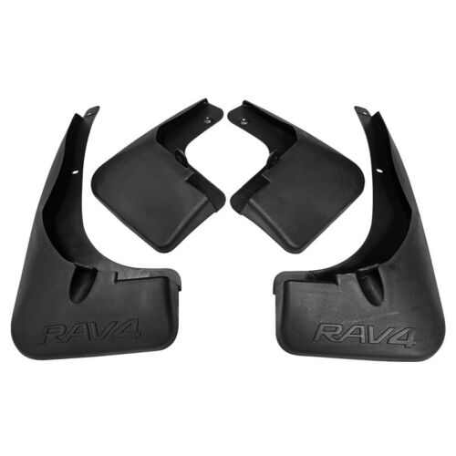 Black 4X Mudguards Mud Flaps Splash Guards Fender Trim For Toyota RAV4 2013-2015 - Foto 3 di 5