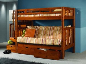 Details About Bunk Bed With Futon Stairs Storage Details About Bunk Bed With Futon Stairs Storage