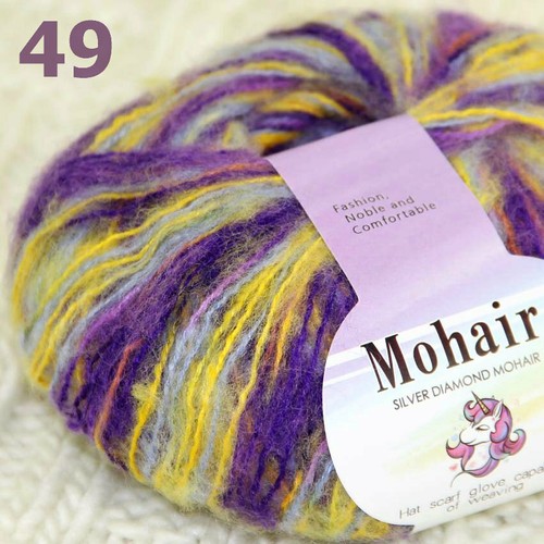 Sale New 1BallsX25g Luxury Soft Mohair Warm Wrap Shawl Hand Knit Crochet Yarn - Picture 61 of 71