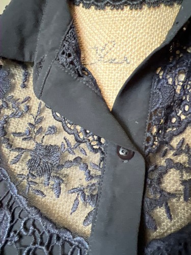 LAPIS Anthropologie Lace, Black, Bohemian, Y2K Sleeveless Top Size Small, NEW - Picture 13 of 24