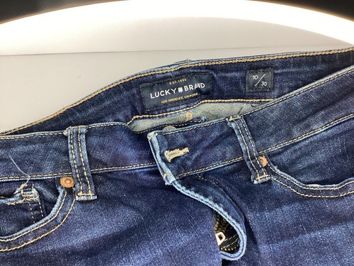 Vaqueros de pierna ajustada Lucky Brand Lolita talla 10/30 usados en excelente estado y2k - Imagen 7 de 9